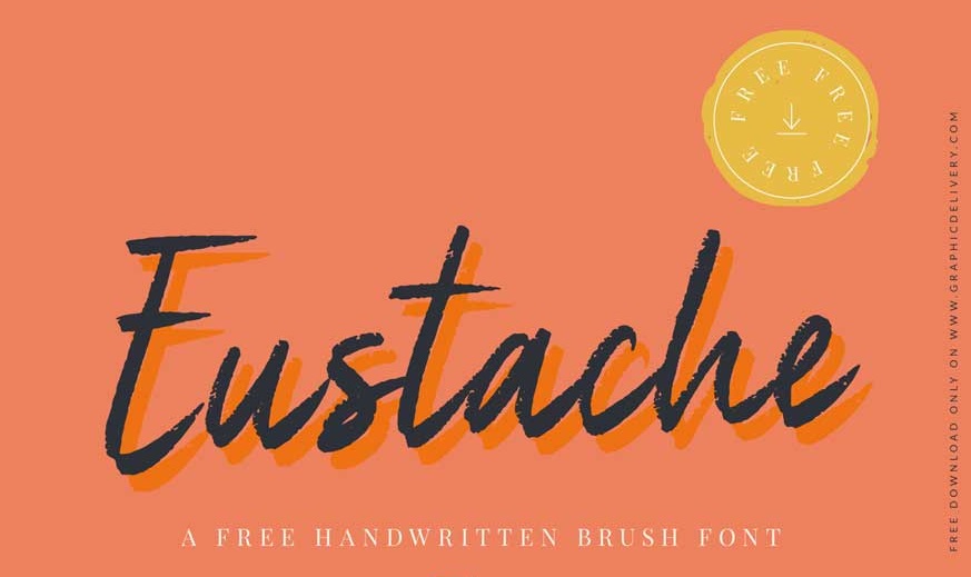 画像：Eustache Brush Handwritten Font