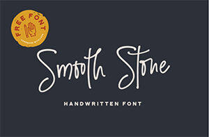 画像：Smooth Stone Free Handwritten Font