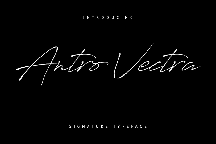 画像：Antro Vectra Script Font