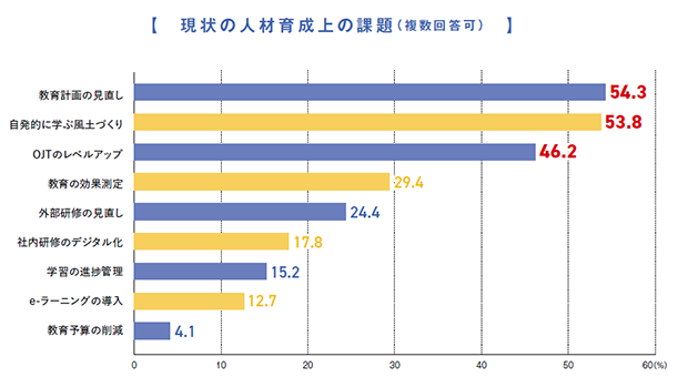 グラフ：現状の人材育成上の課題