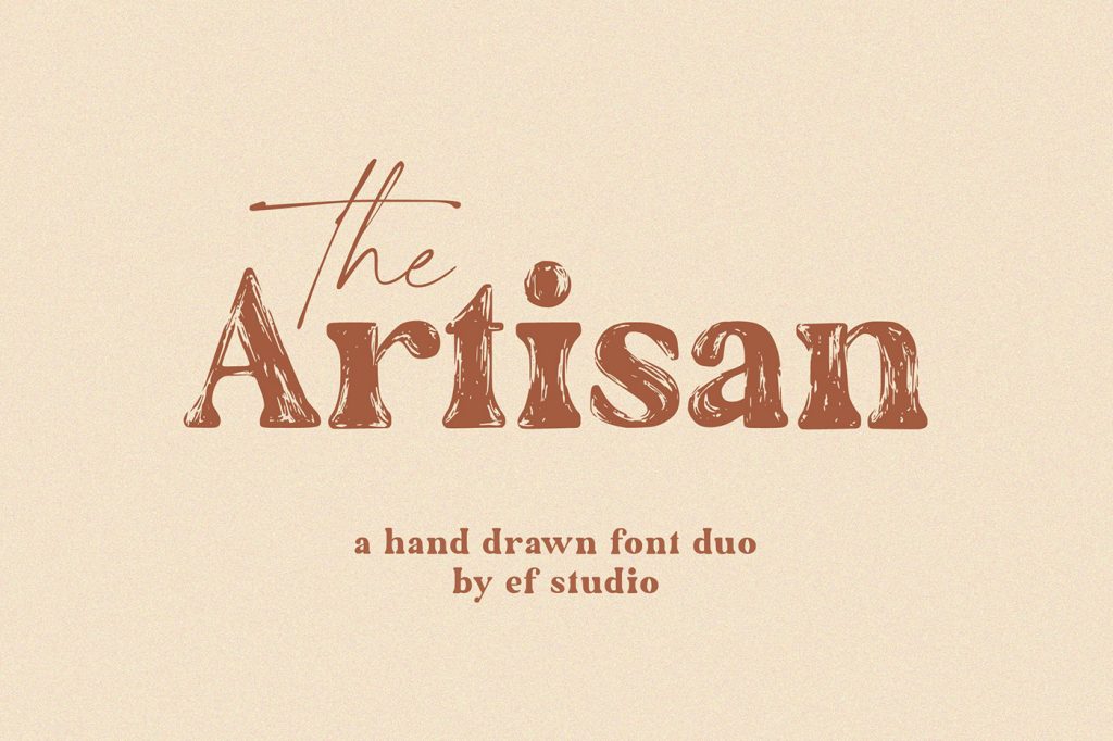 画像：The Artisan Hand Drawn Font Duo