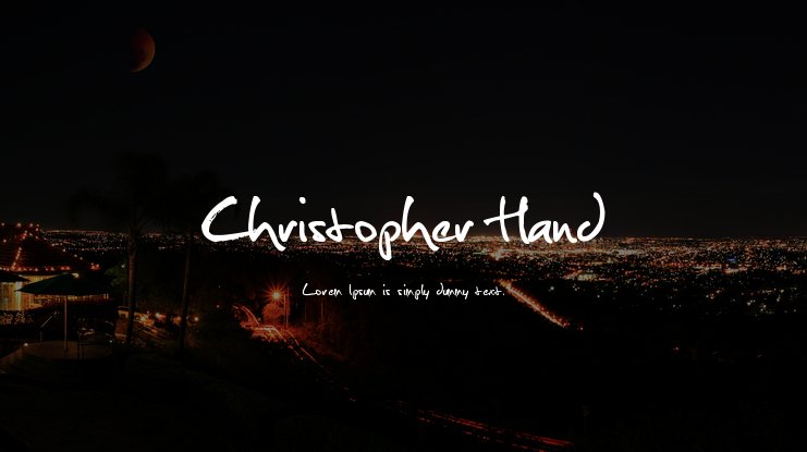 画像：Christopher Hand Font