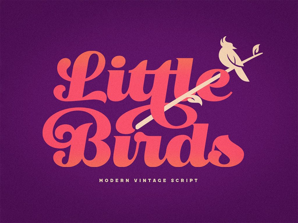 画像：Little Bird: Vintage Script Font