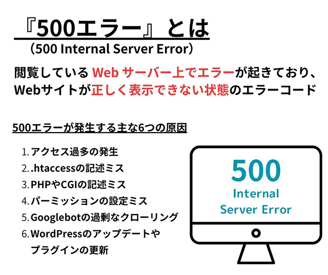 画像：500エラーとは