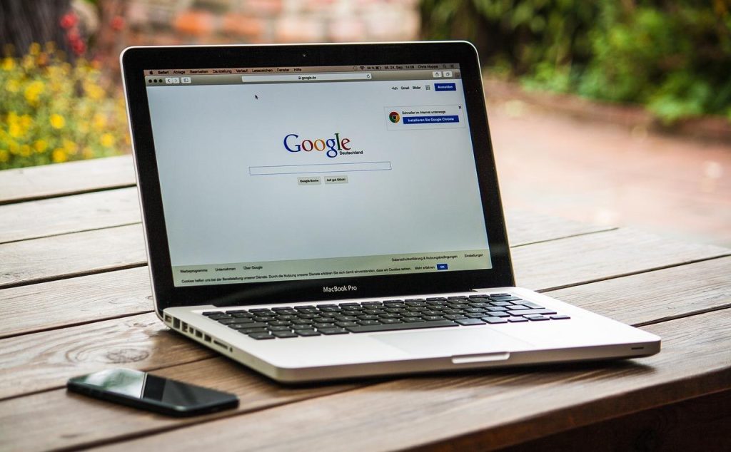 画像：Googleのトップページ