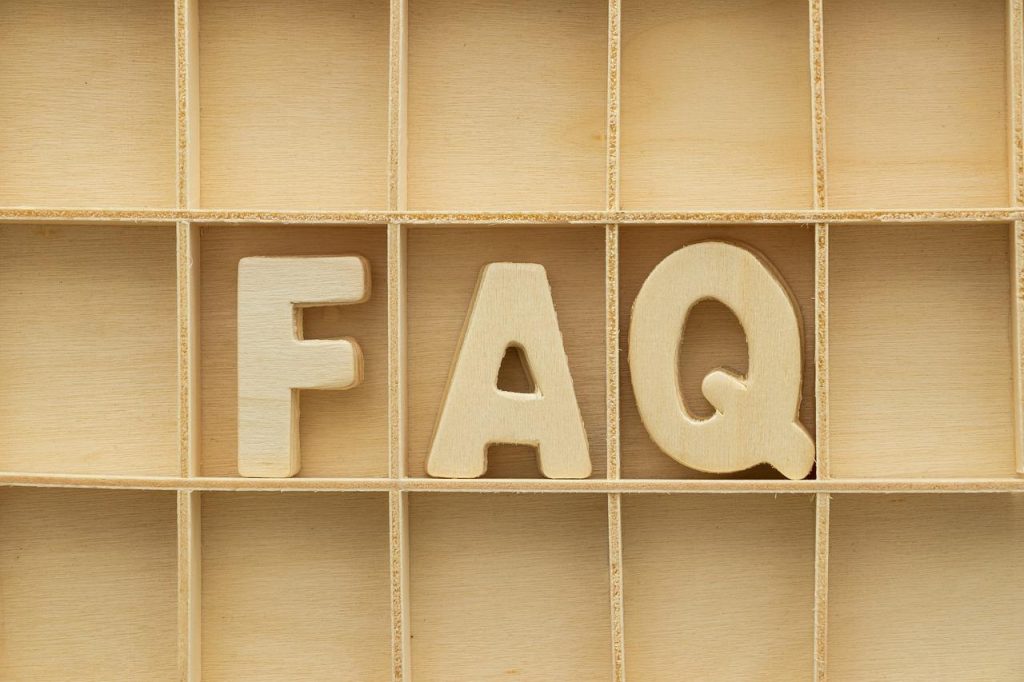 画像：FAQの文字