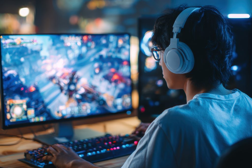 ネットゲームを楽しむ若い世代