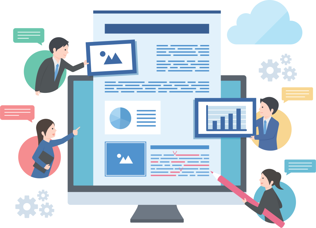 企業の製品・サービス紹介ページのイメージ