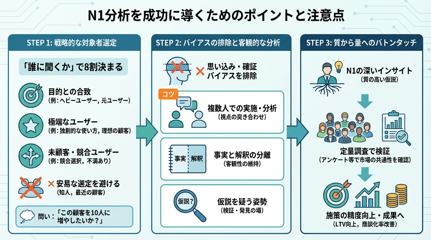N1分析を成功に導くためのポイントと注意点